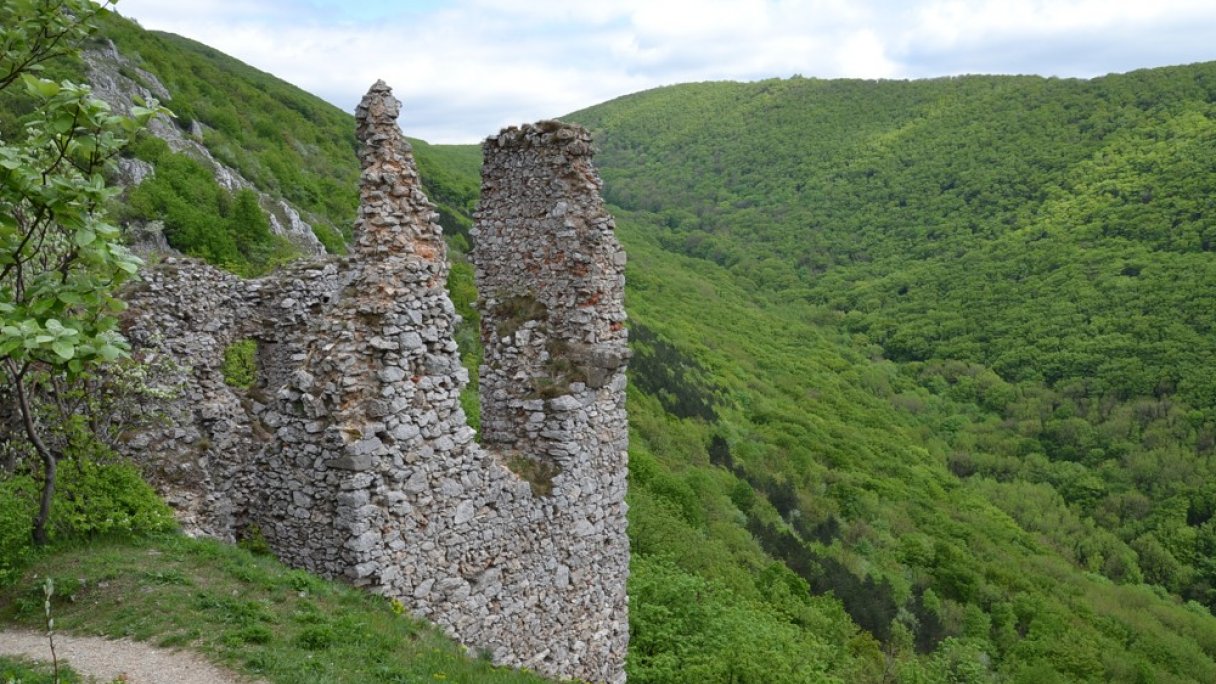 Hrad Ostrý Kameň Autor: Pudelek (Marcin Szala) Zdroj: https://upload.wikimedia.org/wikipedia/commons/e/e8/Ostr%C3%BD_Kame%C5%88_castle_%28Scharfenstein%2C_%C3%89lsk%C3%B6%29%2C_Slovakia_%282%29.JPG