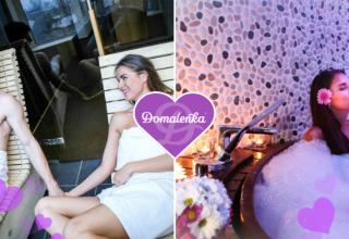 Valentínske pohladenie v termáloch s romantickým vaňovým kúpeľom v drevenej kadi