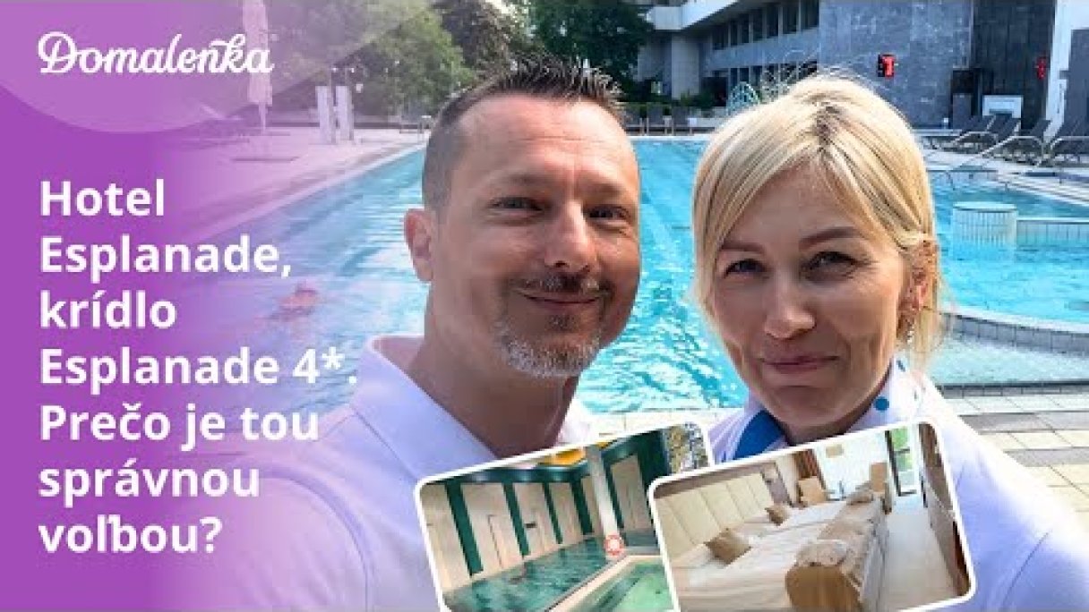 Kúpele Piešťany: Hotel Ensana Esplanade, krídlo Esplanade 4* (kompletná prehliadka) Autor: Domalenka predtým Sorger Zdroj: https://www.youtube.com/@domalenka Kúpele Piešťany: Hotel Ensana Esplanade, krídlo Esplanade 4* (kompletná prehliadka) Autor: Domalenka predtým Sorger Zdroj: https://www.youtube.com/@domalenka