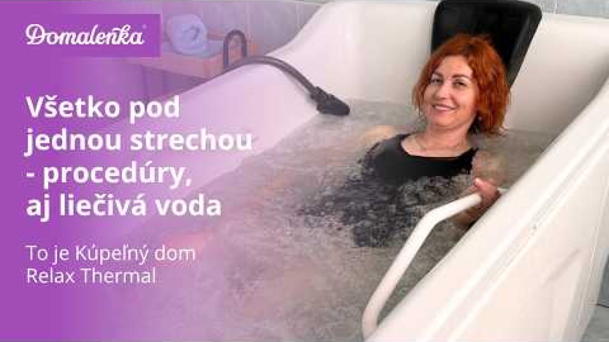 Kúpeľný dom Relax Thermal: Všetko pod jednou strechou - procedúry, aj liečivá voda Autor: Domalenka predtým Sorger Zdroj: https://www.youtube.com/@domalenka Kúpeľný dom Relax Thermal: Všetko pod jednou strechou - procedúry, aj liečivá voda Autor: Domalenka predtým Sorger Zdroj: https://www.youtube.com/@domalenka