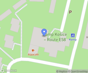 Route E-58 Camp Košice - Mapa